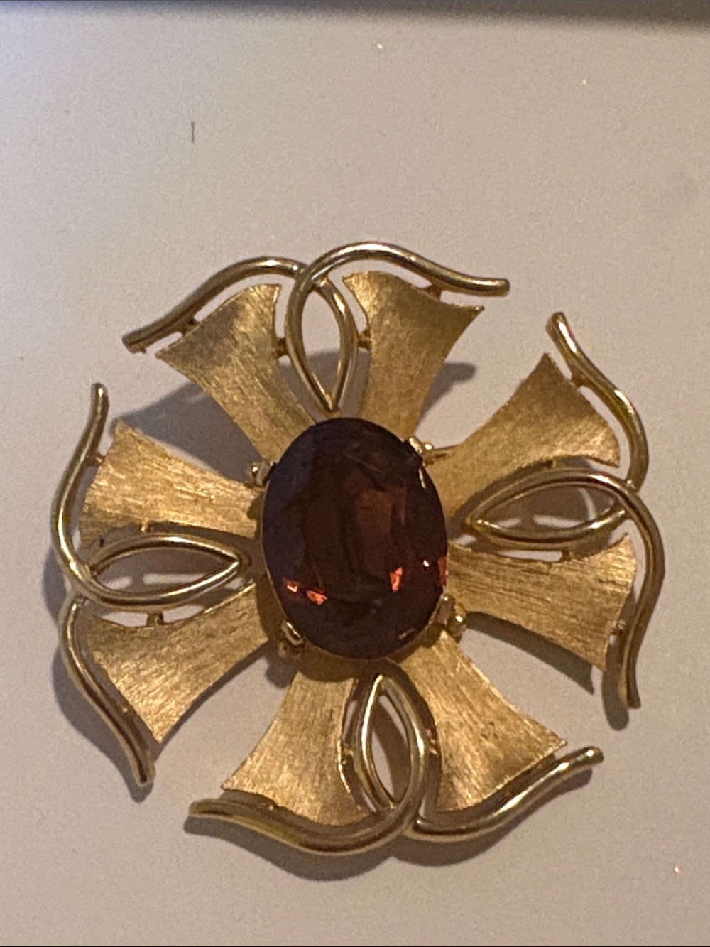 vintage Crown Trifari gold-tone brooch